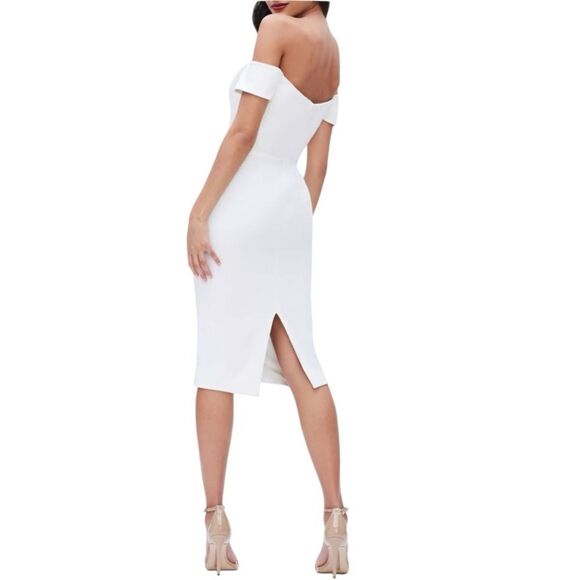 Dress The Population Bailey Dress in‎ Off-White Size Large - Picture 3 of 14